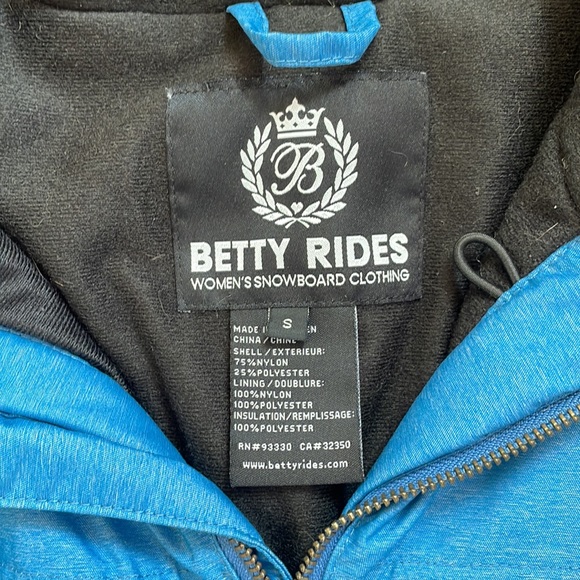 Betty Rides blue Snowboarding Jacket - Picture 2 of 14